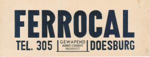 G36 Ferrocal, gewapend asbest-cement product Doesburg