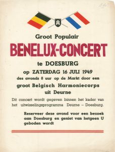 A160 Groot populair Benelux Concert op de markt door Groot Belgisch Harmonie-corps uit Deurne 1949